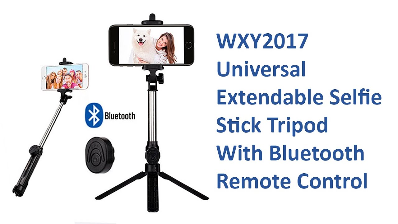 WXY2017 Universal Extendable Selfie Stick Tripod With Bluetooth Remote Control
