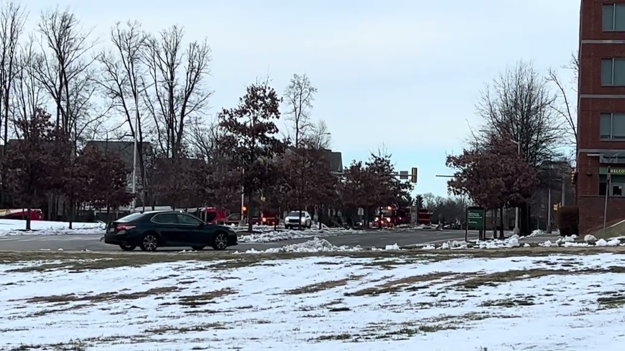 Fairfax city fire foam engine 403 and medic 403 responding 