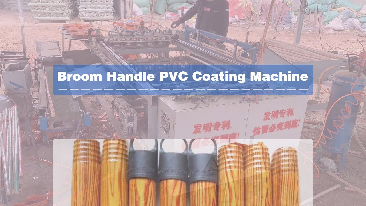 Broom Handle Plastic Film Insert Coating Machine