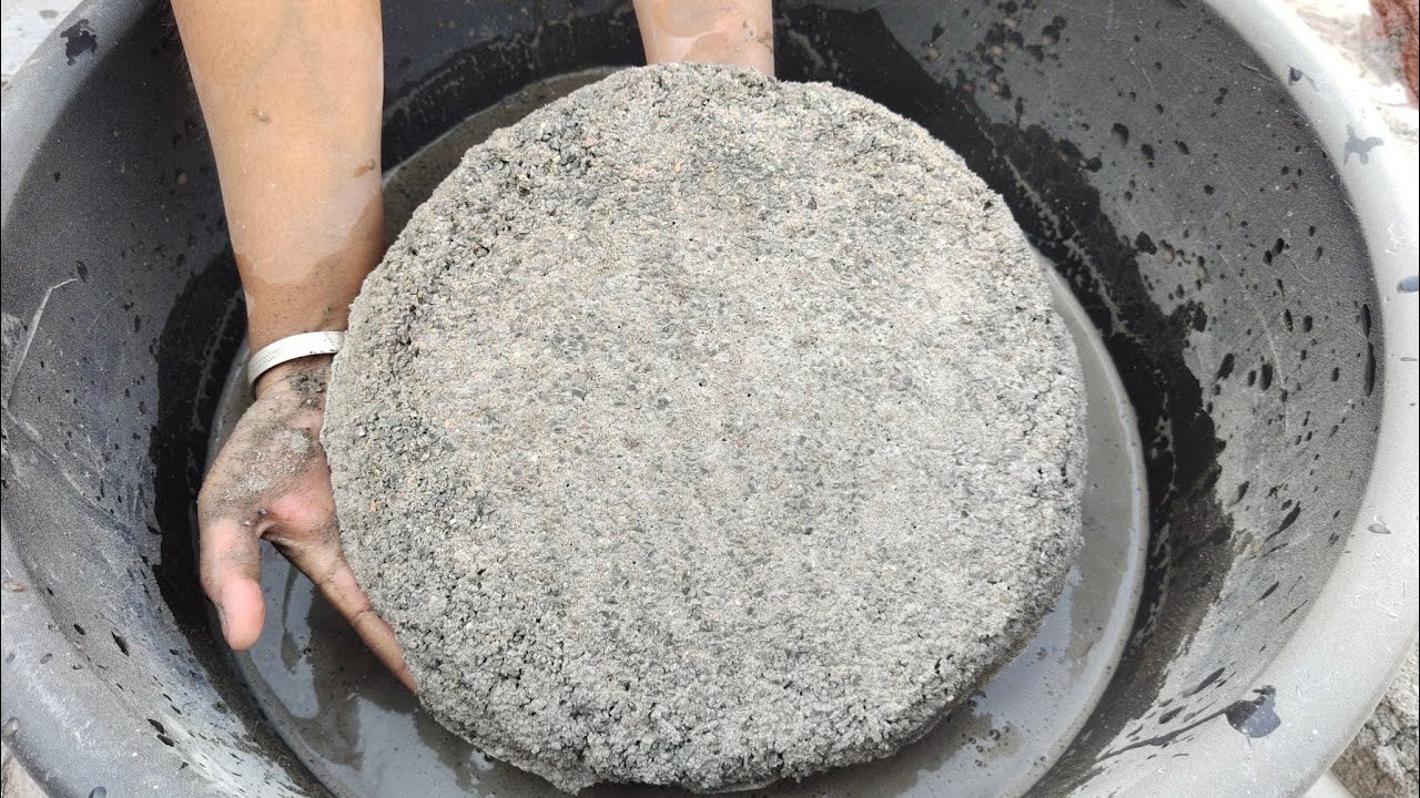 Dusty gritty sand cement  water 💦 crumbling |satisfying asmr| ||ASMR|