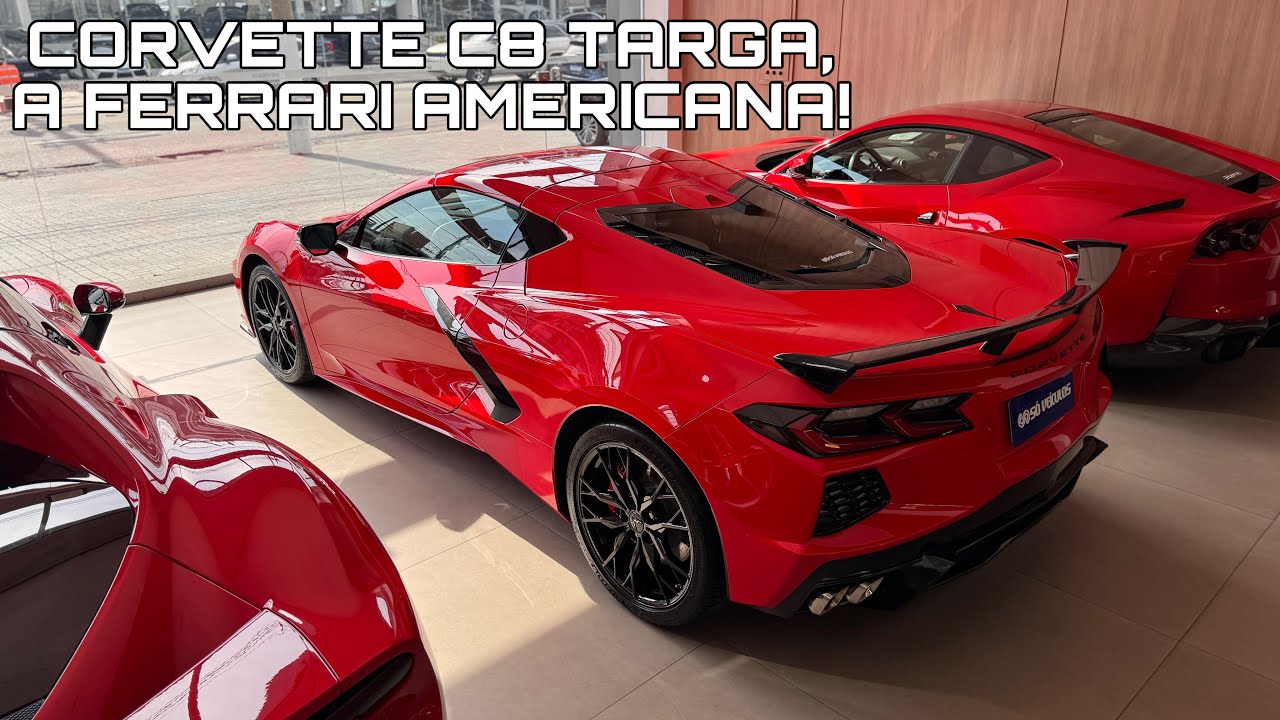 TUDO SOBRE O NOVO CHEVROLET CORVETTE C8 STINGRAY Z51 1LT TARGA! A FAMOSA FERRARI AMERICANA! 