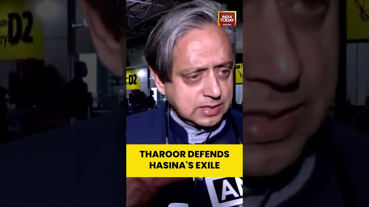 Congress MP Shashi Tharoor Defends Sheikh Hasina's Exile in India | #shorts