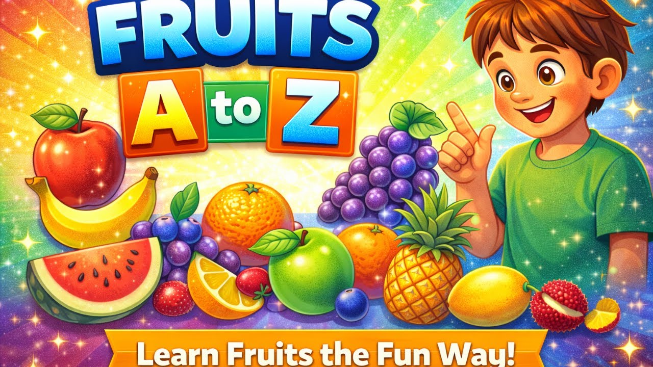 Name of Fruits A to Z | Learn Fruits for Kids and Beginners