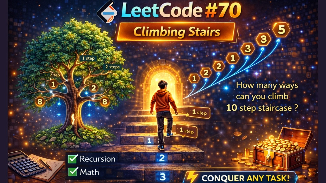 LeetCode 70 🔥 | Climbing Stairs 🧠 | Recursion to DP Explained Step by Step 🔁 | Telugu 🇮🇳