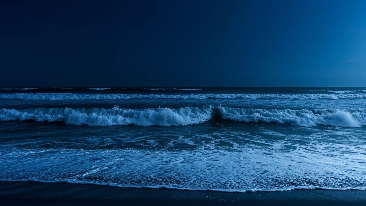 Unwind & Sleep: Gentle Ocean Waves for Stress Release (Dark Screen)