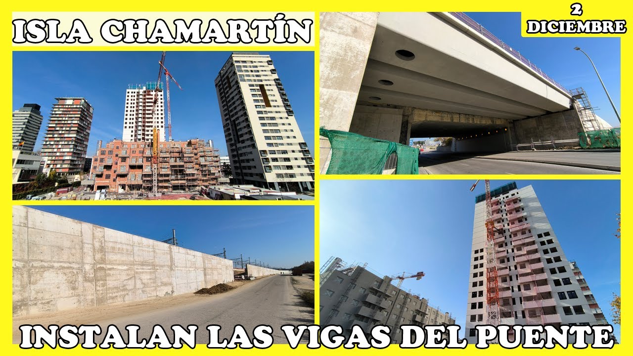 🚧 INSTALADAS 3 VIGAS DEL FUTURO PUENTE DE ALTA VELOCIDAD | ISLA CHAMARTÍN | MADRID 2 DICIEMBRE 2024