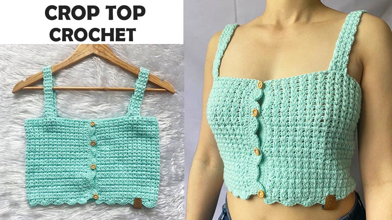 🌈Crop Top Tejido a Crochet | Cropped top with crochet straps  PASO A PASO | Verano