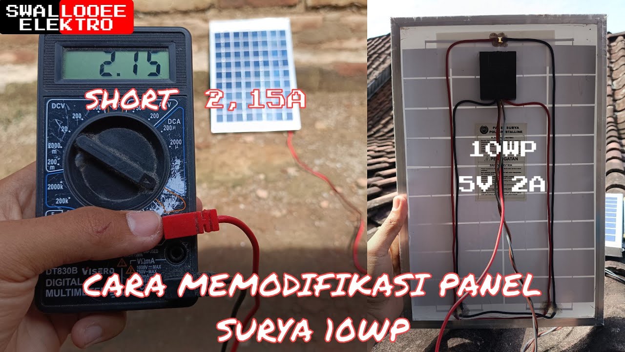 CARA MODIFIKASI PANEL SURYA 10WP 5V 2A SANGAT COCOK UNTUK MINI PLTS