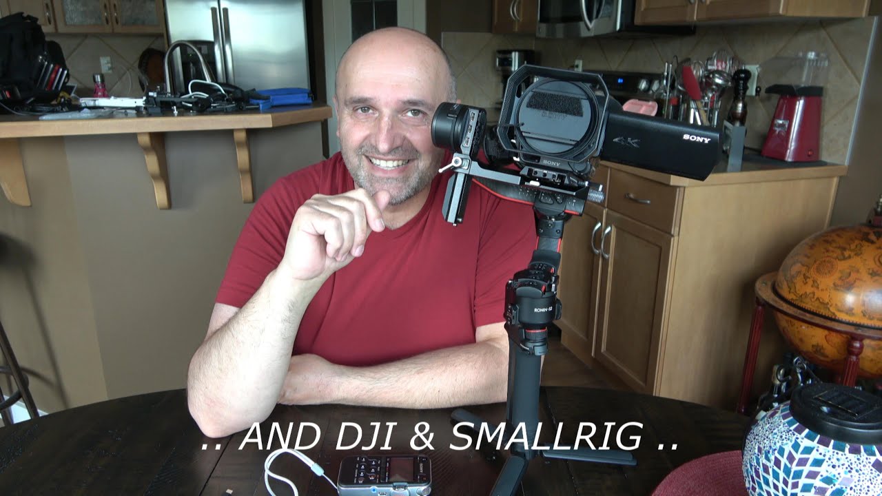 SONY FDR-AX700 CAMCORDER .. smallrig plate manfrotto .. FINAL BALANCE ON RONIN DJI RS2 STABILIZER ..