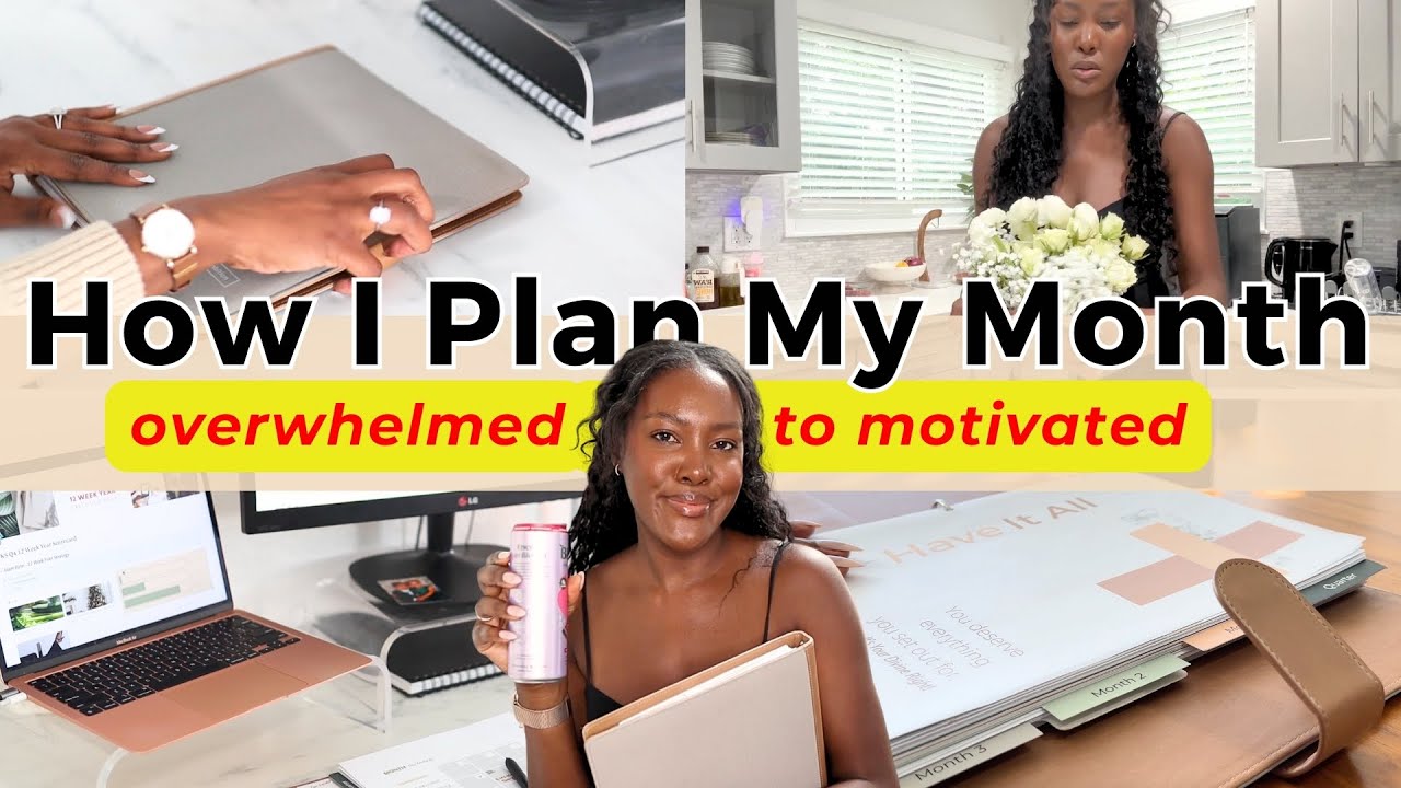 My SIMPLE (super productive) step-by-step MONTHLY PLANNING ROUTINE ✨ - Plan the month with me