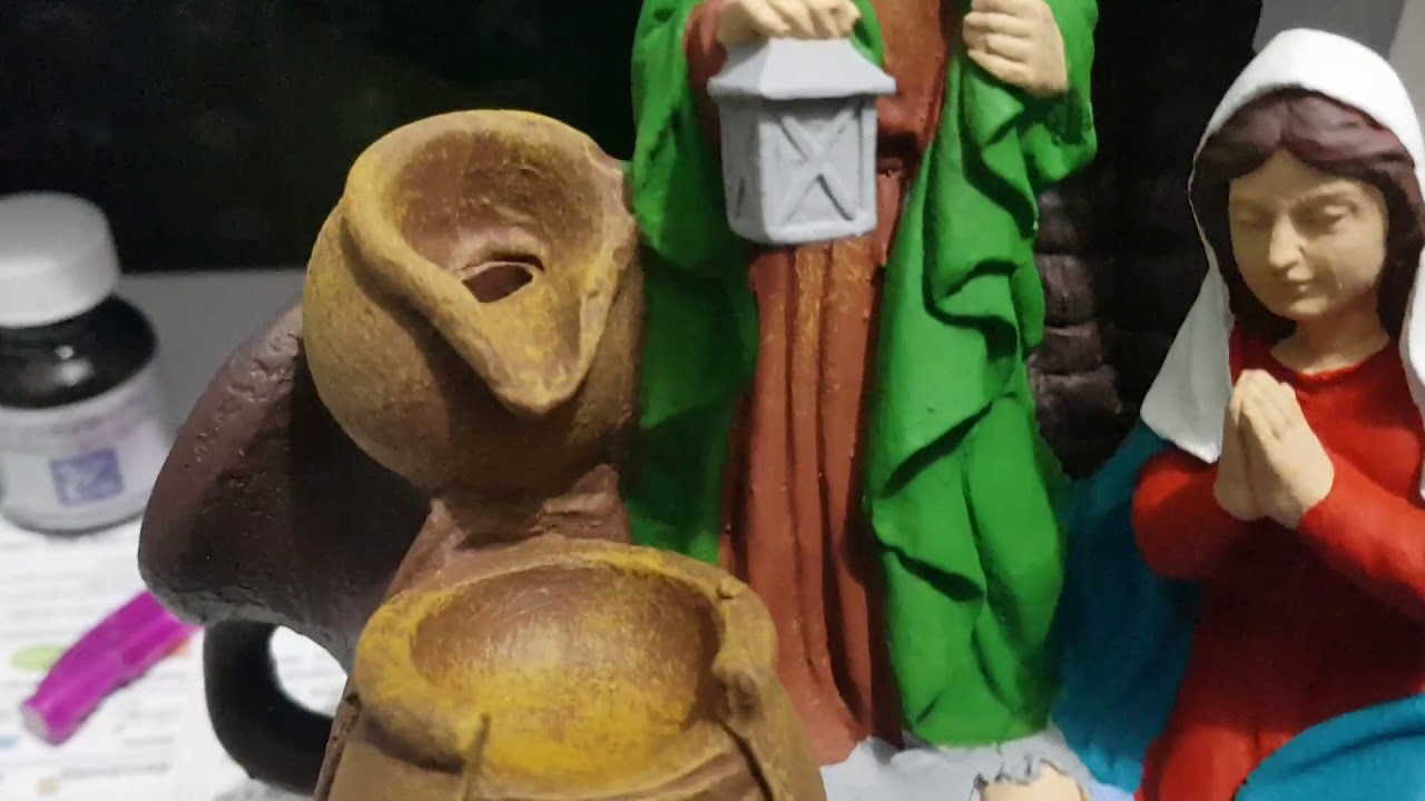 COMO APRENDER A PINTAR UN PESEBRE EN MARMOLINA🎨👨‍🎨