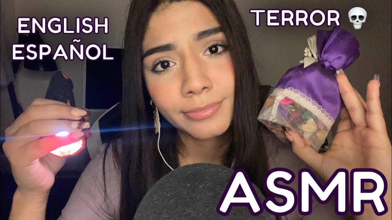 ASMR ESP-ENG / Mouth Sounds +  Storytime TERROR + Sigue mis Instrucciones + Inaudible