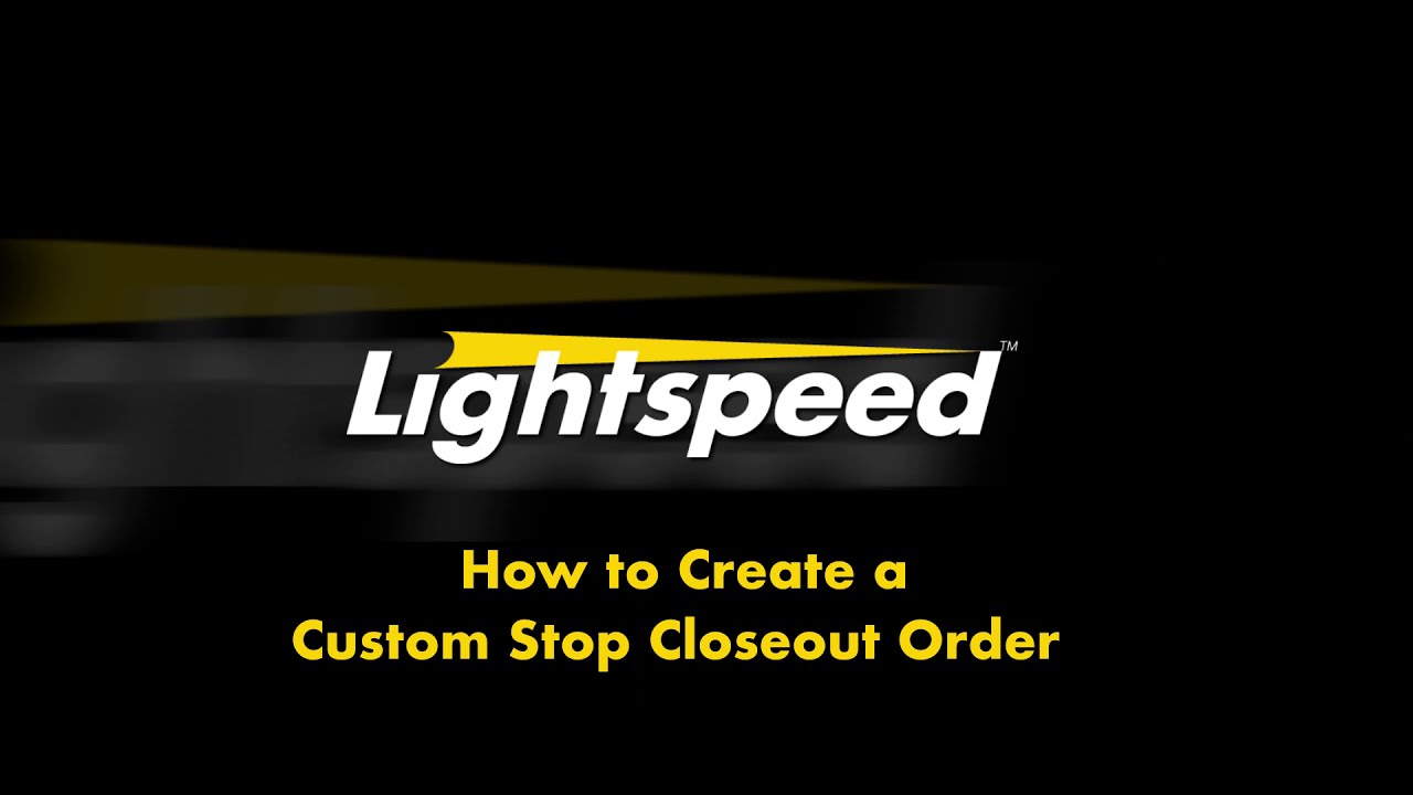How to Create a Custom Stop Closeout Order on Lightspeed Trader