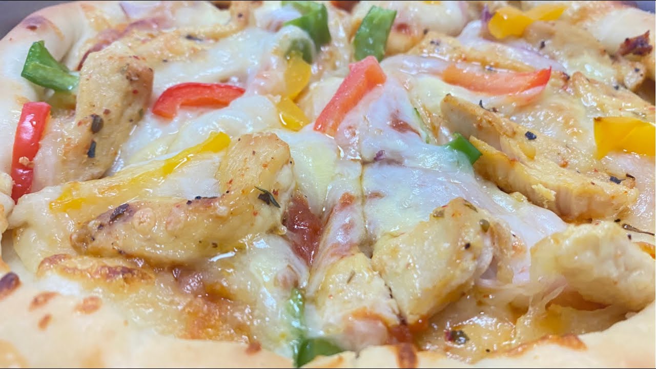 The Best Homemade Chicken Pizza | Pizza Dough You’ll Ever Eat .So Addictive!Your Family Will Love It