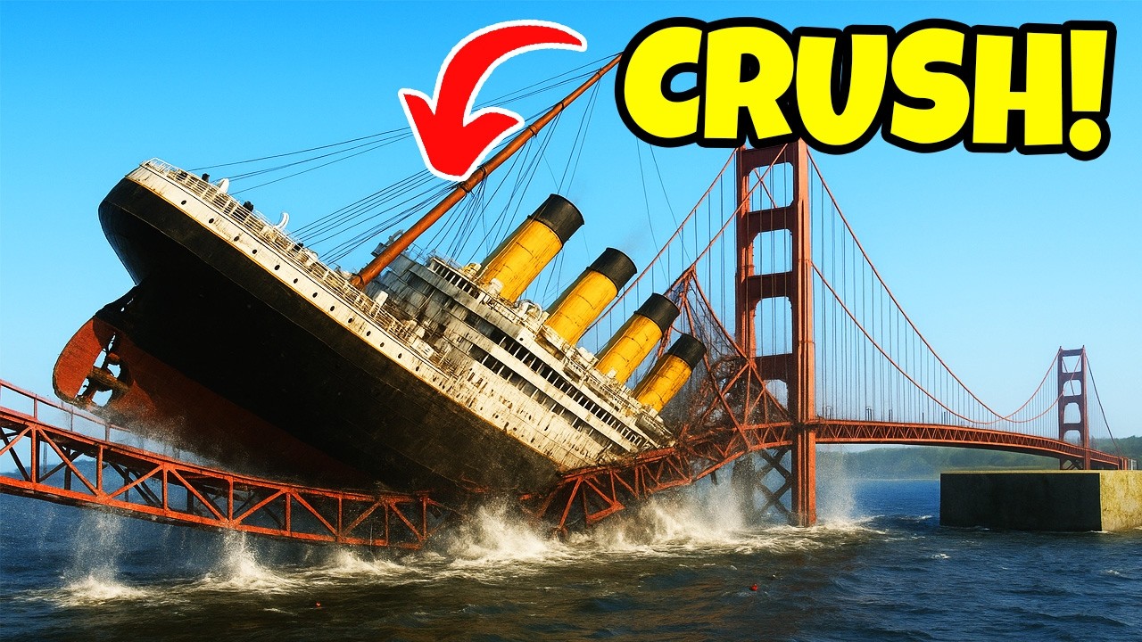 Titanic Rams ЗАНЯТЫЙ МОСТ ЗОЛОТЫЕ ВОРОТА! | Разборка