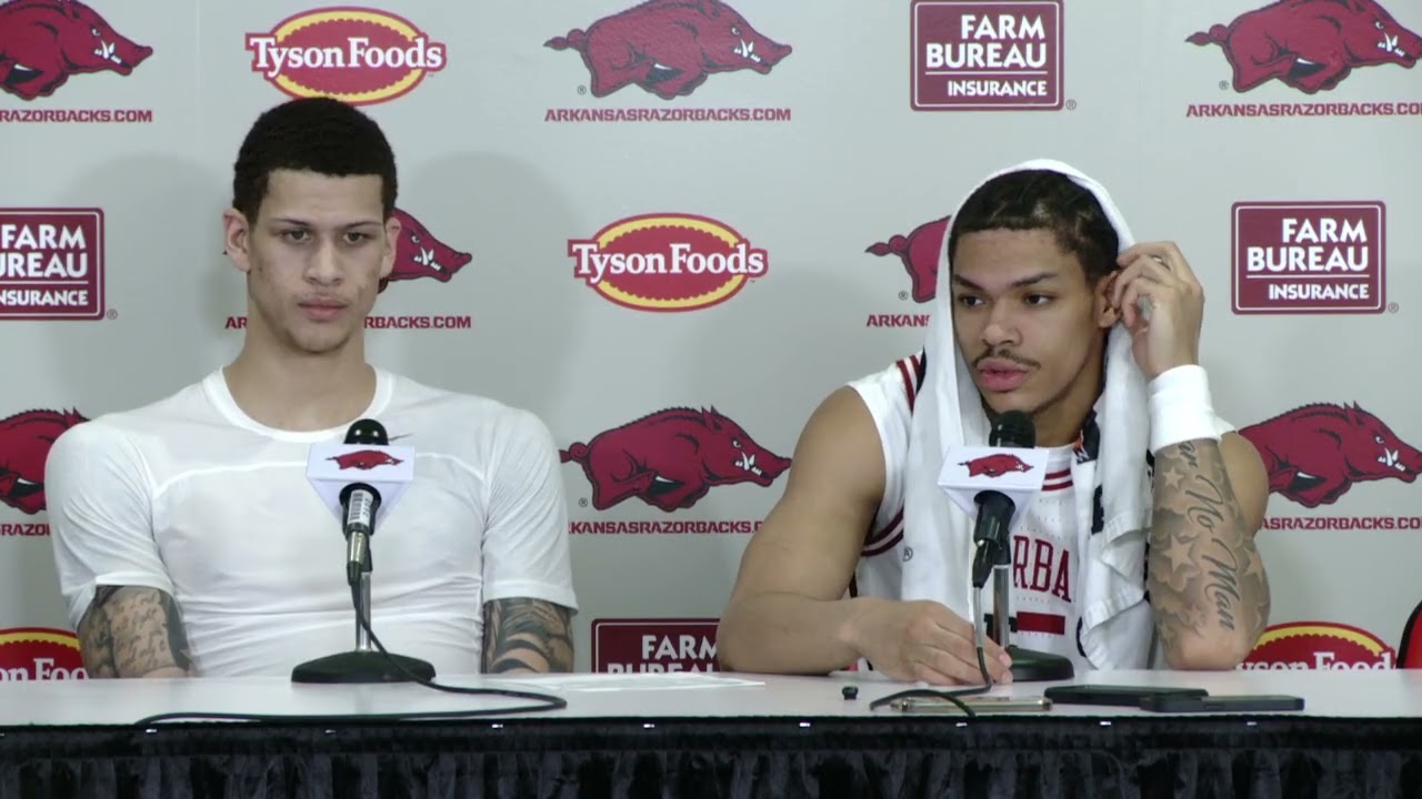 Trevon Brazile, Darius Acuff press conference: Arkansas 105, Texas 85