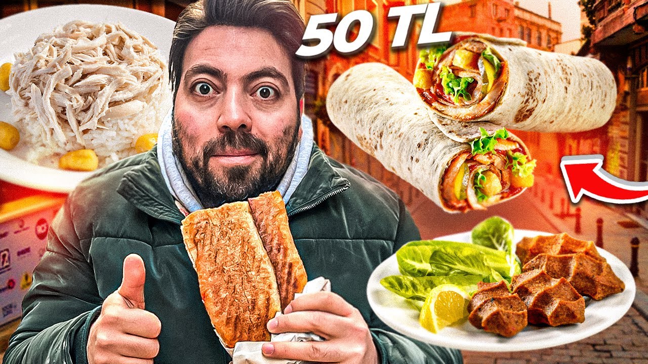 İSTANBUL' DA 50 TL' YE DOYURUCU SOKAK LEZZETLERİ !
