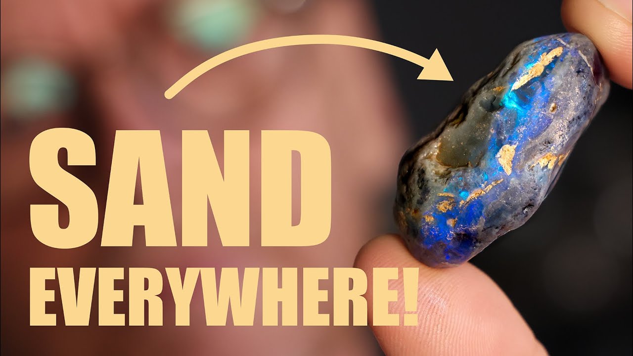 116ct Gem Rough Opal Takes a new shape and Value - A Gem Black Opal - A Challenge