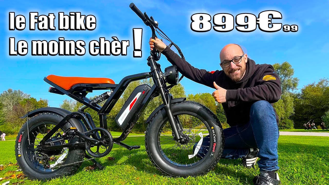 un vélo électrique fat bike pas chèr qui à tout d'une petite mob ! le euenion FXH009