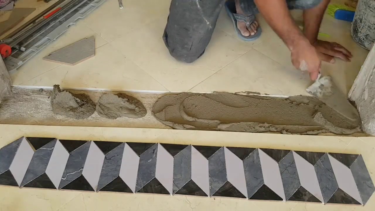 كيفية تركيب ديكور 3D من السيراميك لعتبة الصالون Decorative 3D ceramic