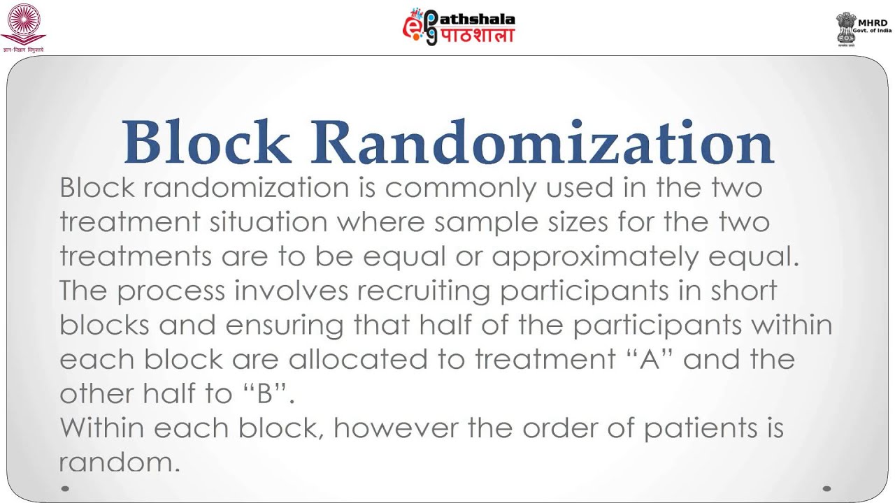 Randomized allocation