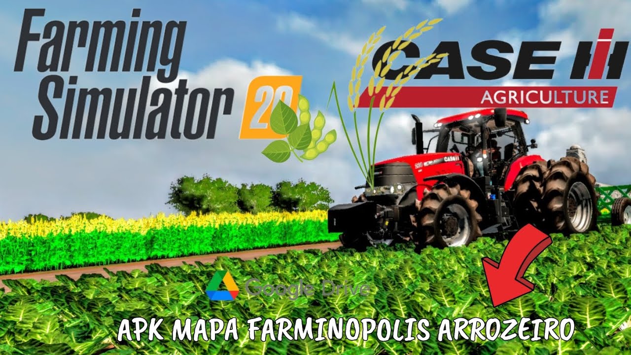 FS 20 MAPA FARMINOPOLIS ARROZEIRO COM MODS BR #agro #fs20 #fyp #farming #automobile #gamer #rice 