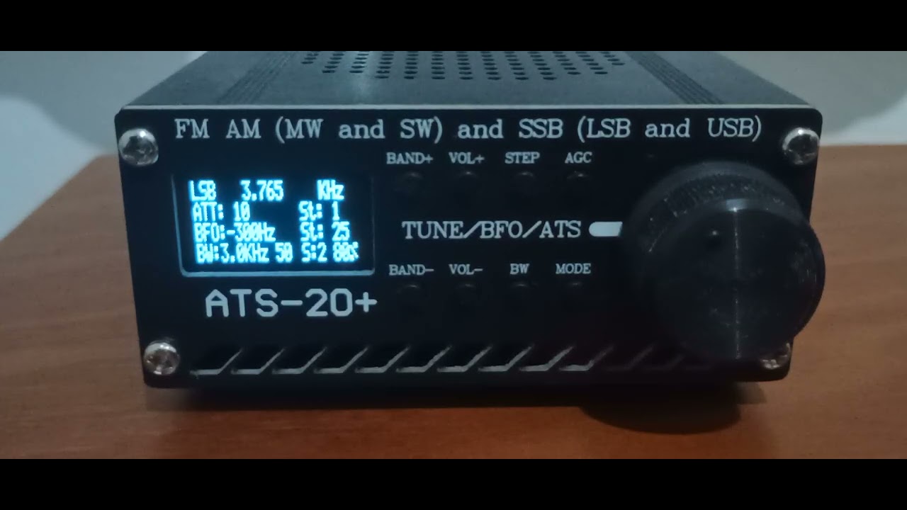 ATS 20+ recepção em 80 metros frequência 3.765 mhz lsb rodada rádio amadores.
