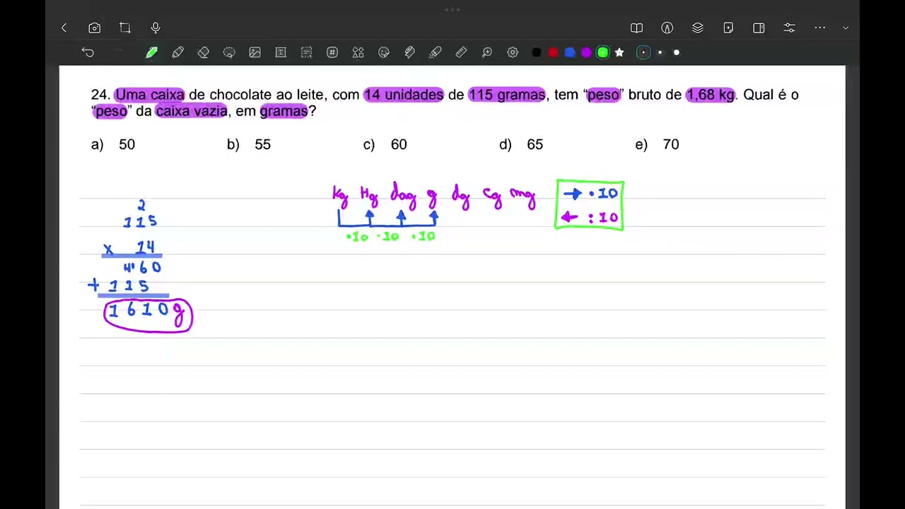 ESCOLA DE APLICAÇÃO DA UPE - 2019 - MATEMÁTICA - 6° Ano - Resolução da Questão 24 - (Passo a passo)