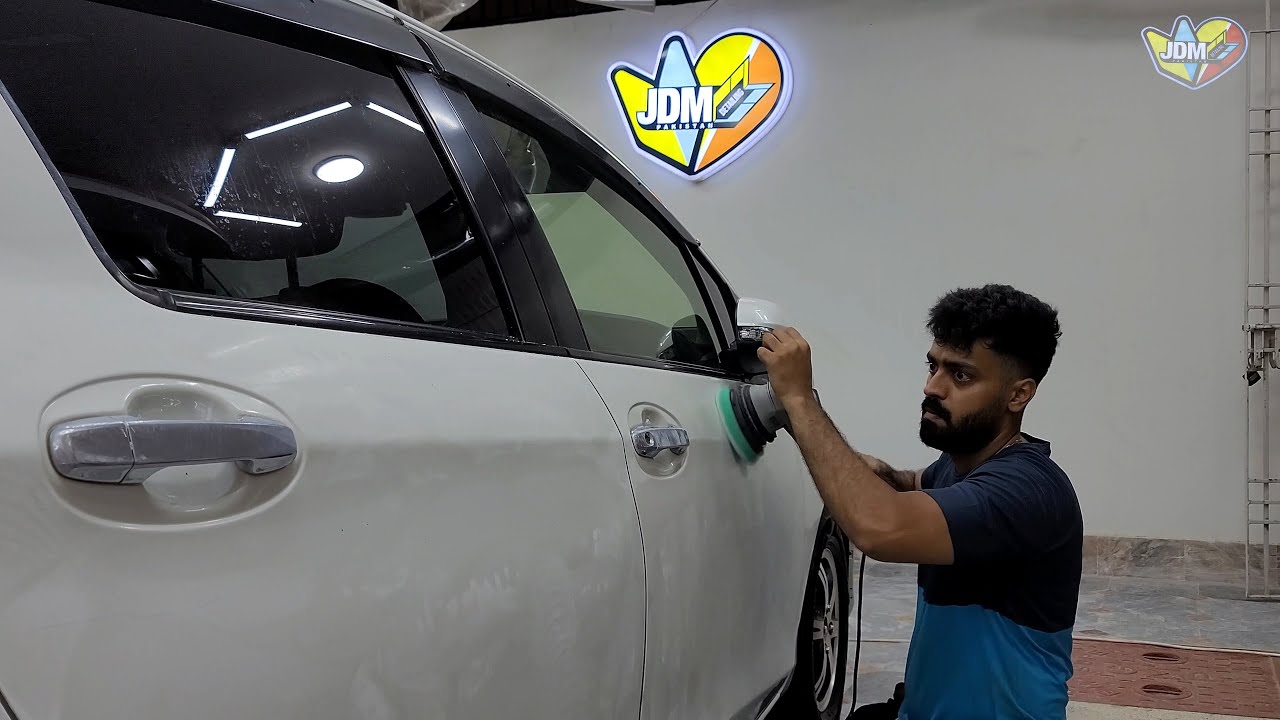 2017 Toyota Vitz F Smile Edition Push Start Complete detailing in Karachi #detailing #toyota #vitz
