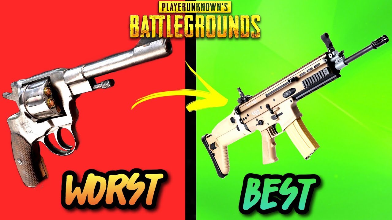 EVERY GUN IN PUBG RANKED WORST TO BEST! (UPDATED 2018) - PlayerUnknownsbattlegrounds