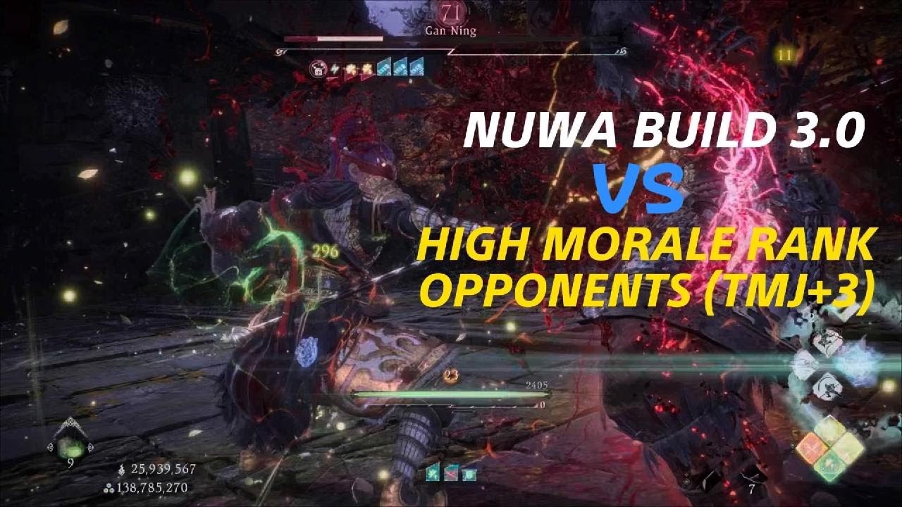 Wo Long : Fallen Dynasty - My NUWA BUILD 3.0 vs High Morale Rank Opponents