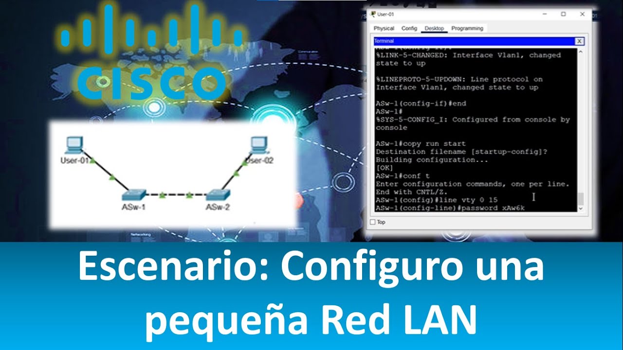 🌐  Packet Tracer 2.9.1 - Configuración básica del switch y del dispositivo final