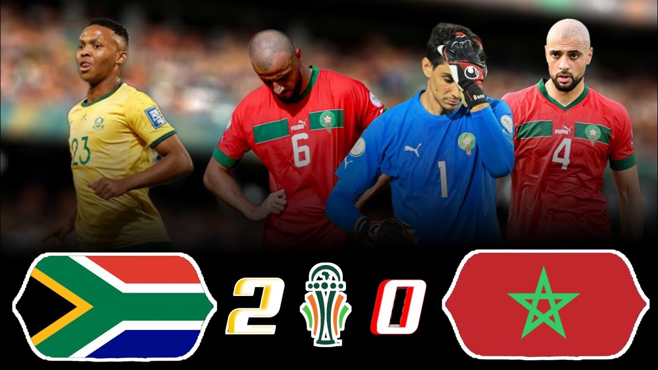المغرب🇲🇦 ~🇿🇦 جنوب إفريقيا | 0 × 2 | إقصاء الأسود الأطلس 🥶🤯 | دور 16 كأس إفريقيا 2023 