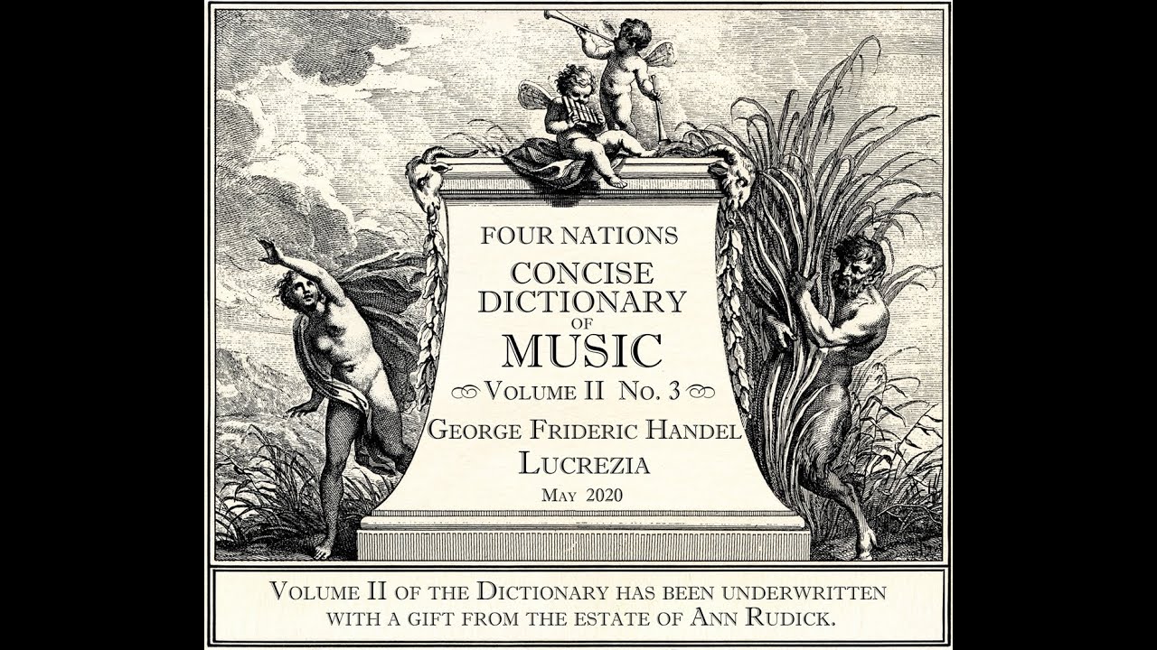 G. F. Handel Lucrezia, Cantata for voice & continuo Pascale Beaudin & Four Nations Ensemble