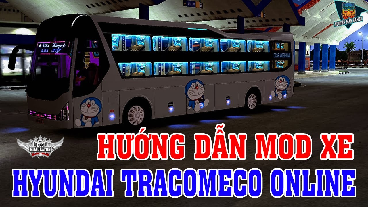 BUSSID - Hướng Dẫn Mod Xe Khách Hyundai Tracomeco Chạy Online Trong Bus Simulator Indonesia