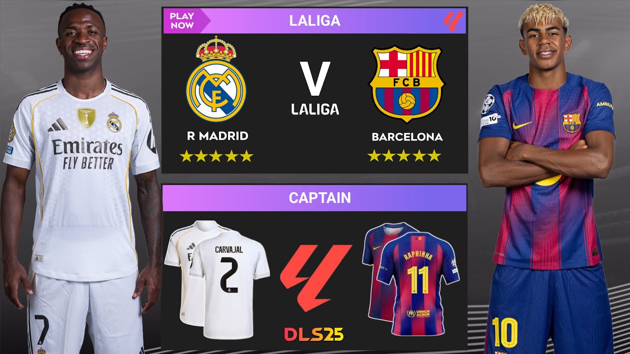 DLS 25 | Real Madrid Vs Barcelona | Laliga | Dream League Soccer 2025 Gameplay&hellip;