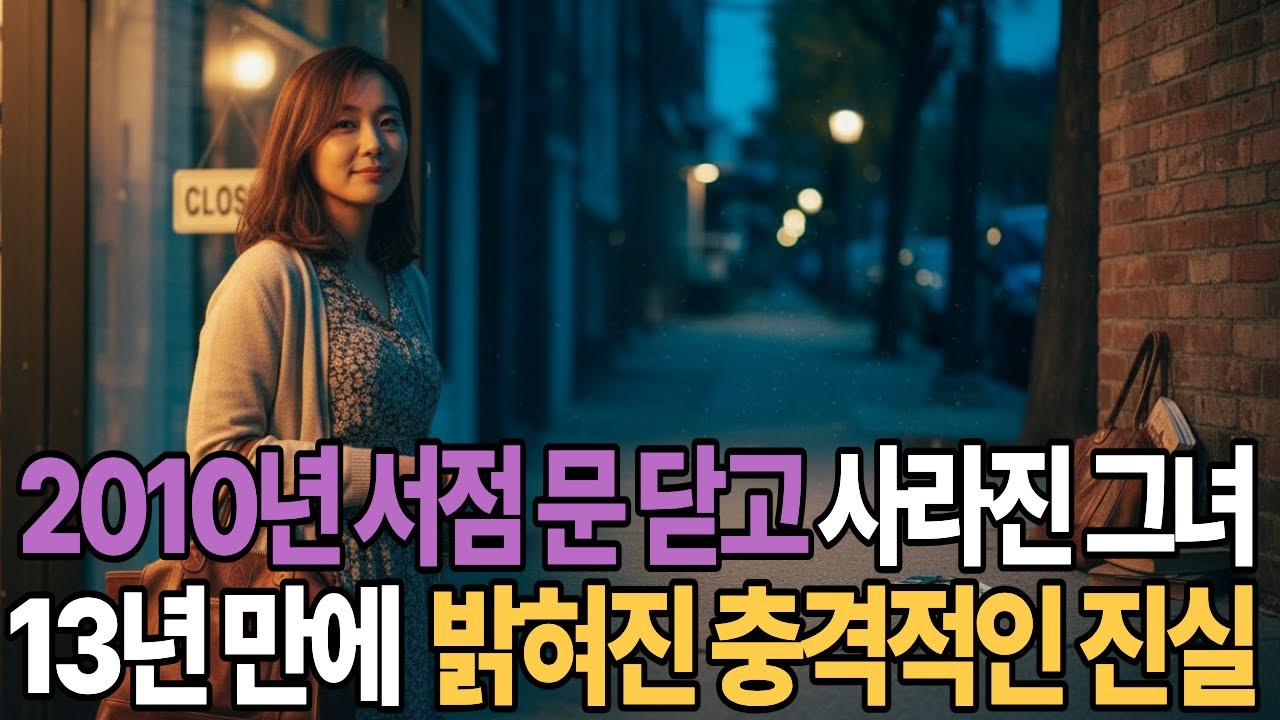 2010년 서점 문 닫고 사라진 그녀, 13년 만에 밝혀진 충격적인 진실