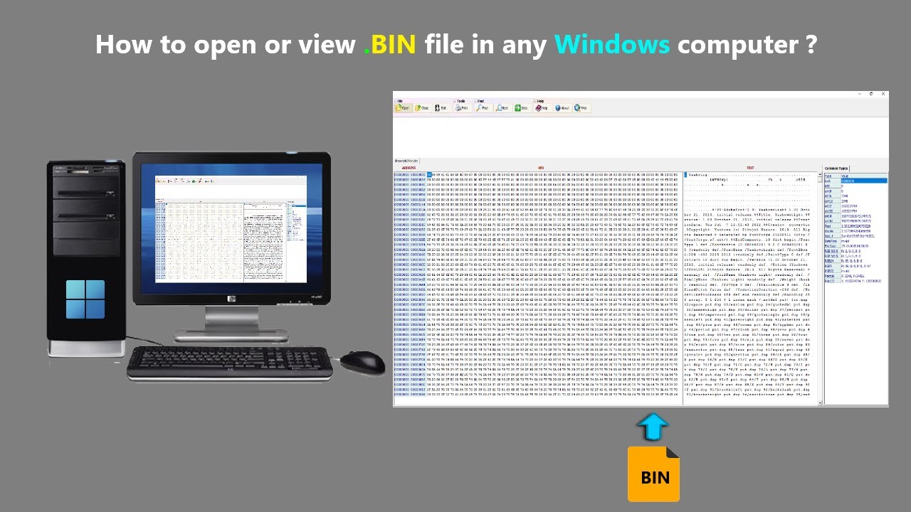 Как открыть или просмотреть файл .BIN на любом компьютере Windows?