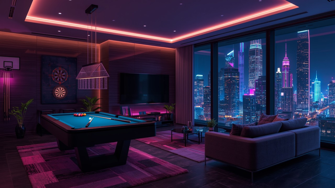Rainy Night in a Futuristic City 🌧 Lofi Ambience for Focus & Sleep (4K)