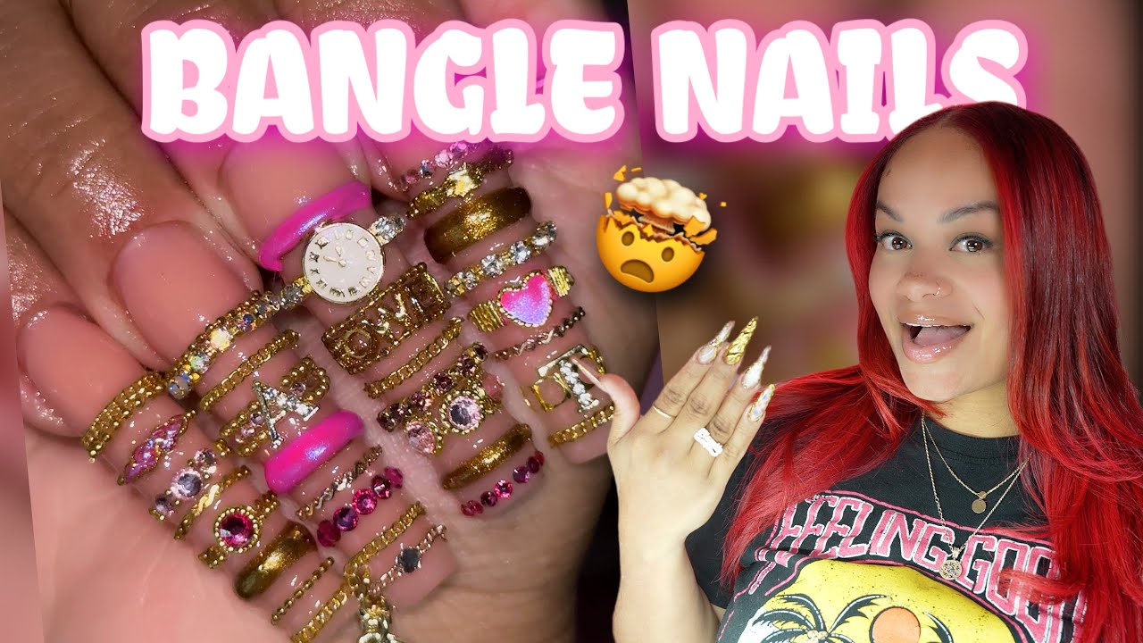 BANGLE NAILS WITH HARD GEL