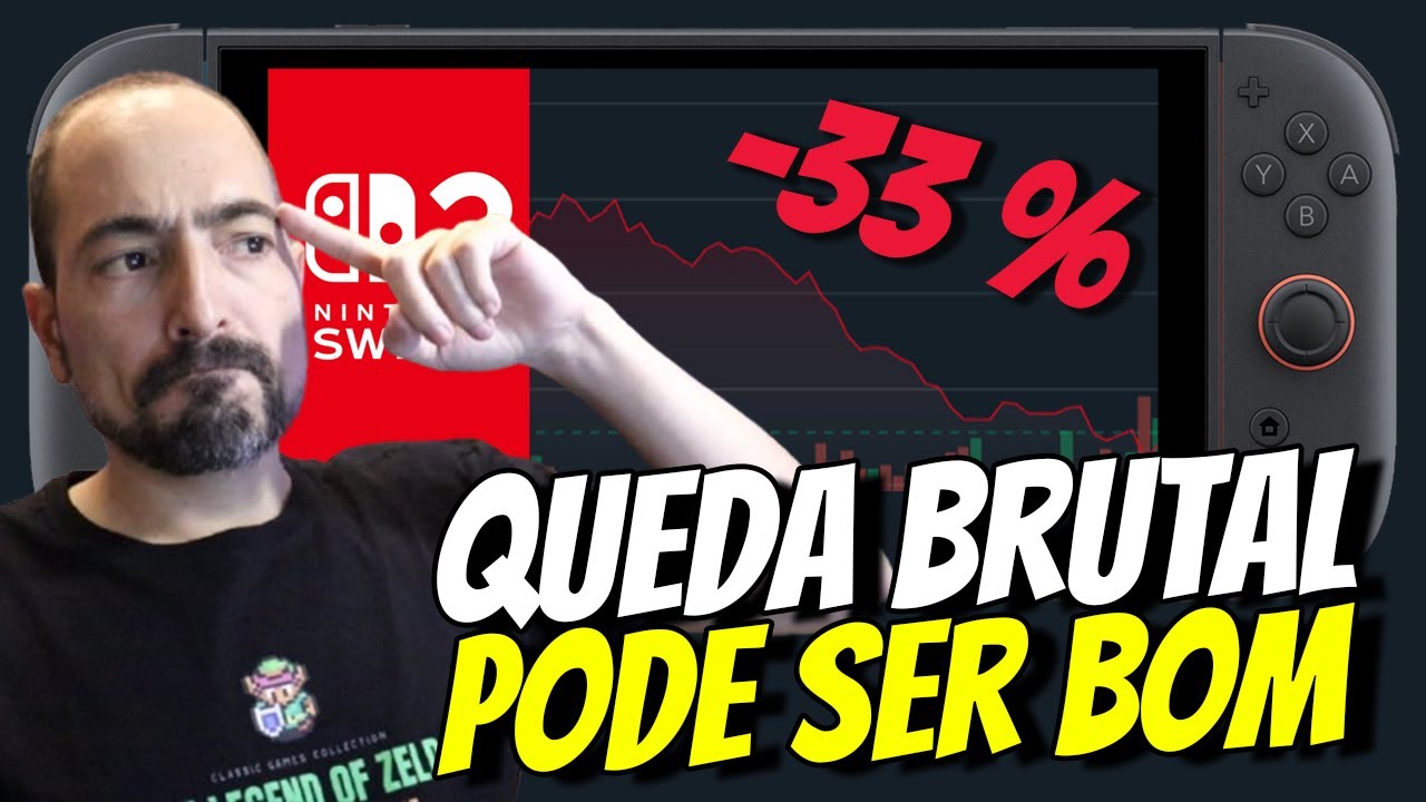 QUEDA NAS AÇÕES DA NINTENDO - VEJA COMO ISSO É BOM