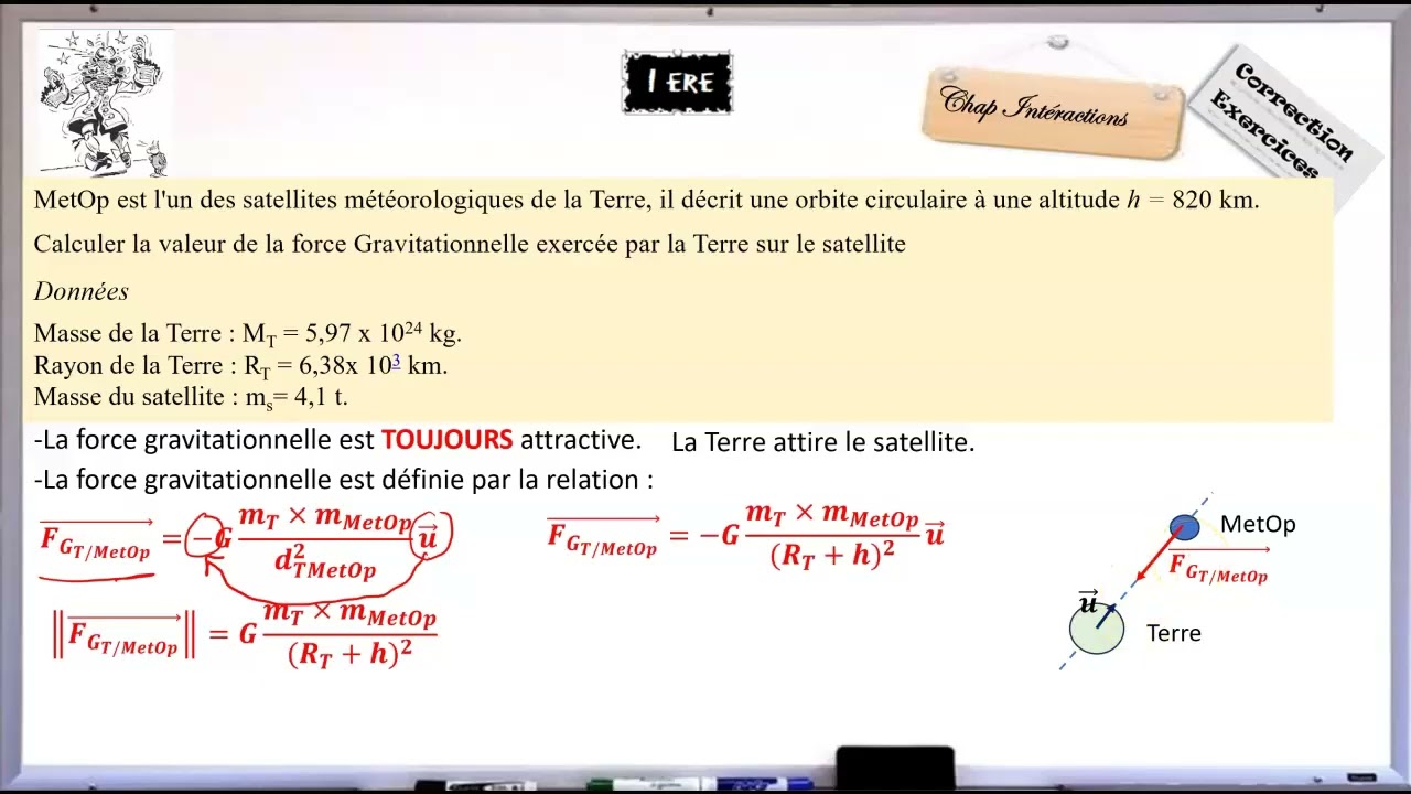 Ex1 force gravitationnelle