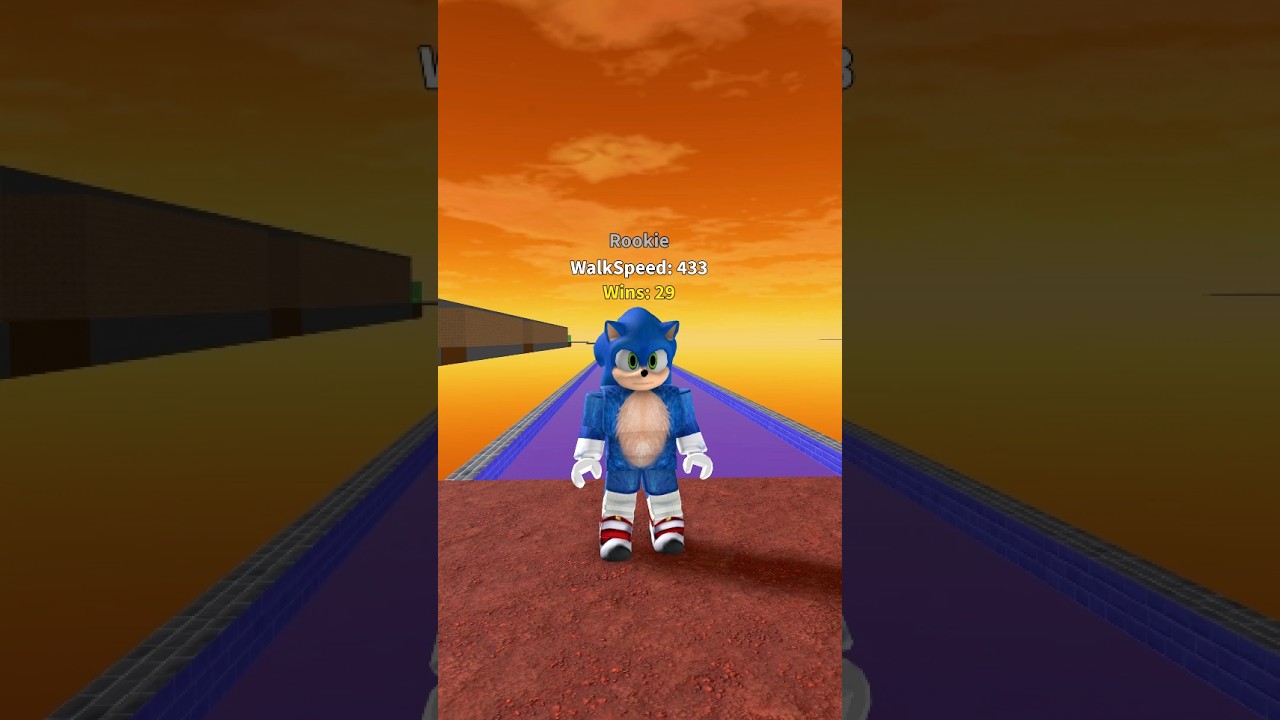 you can't defeat sonic in speed game #roblox #shorts #trending