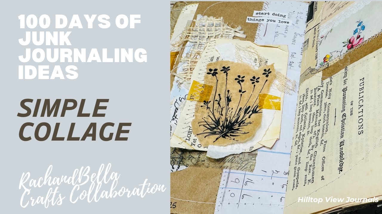 #100daysjji Simple Collage Page and Tag | Perfect for Beginners #junkjournal