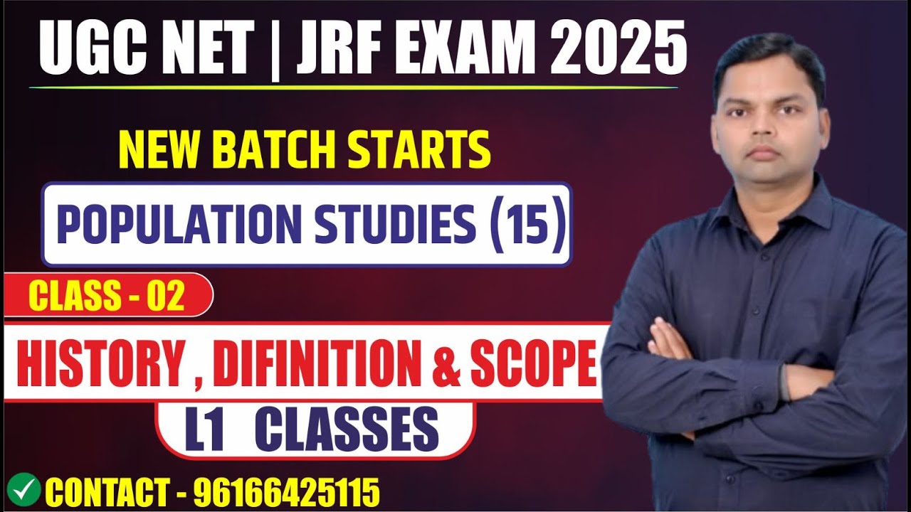UGC NET Population Studies || Class- 2 ||Unit- 1#populationstudies #ugcnet #abhisheksir