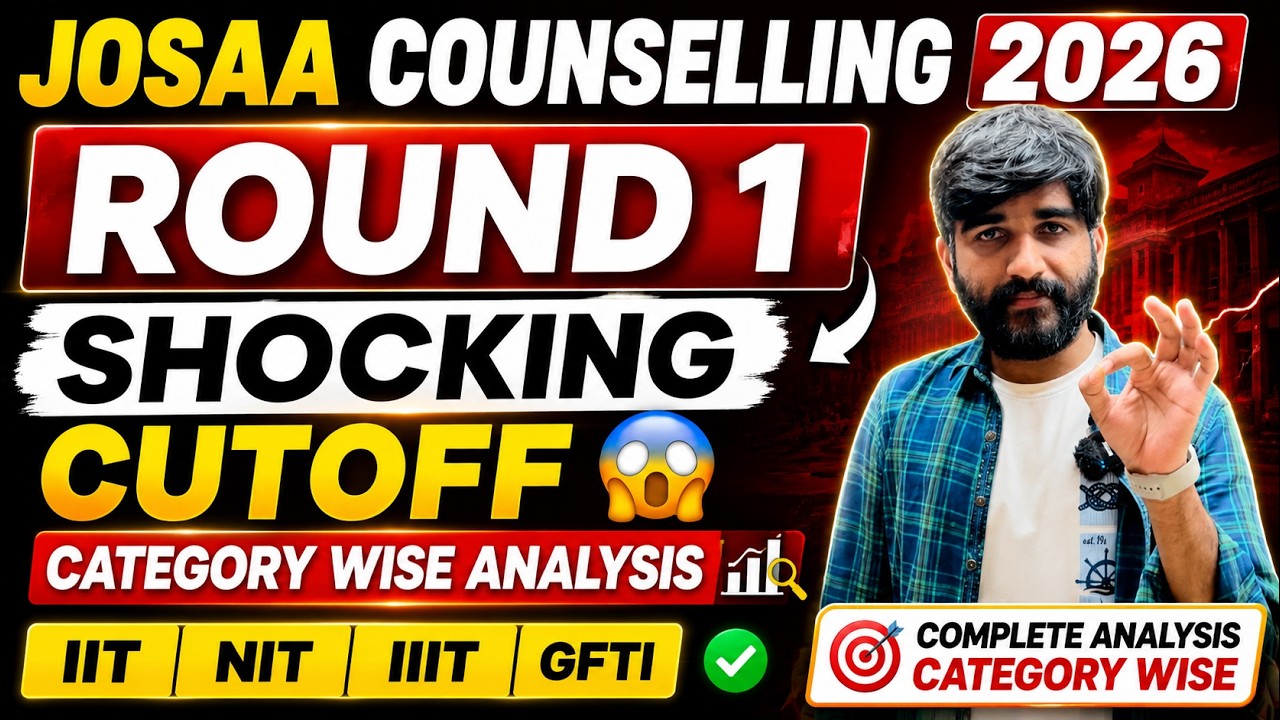 Shocking😳 JOSAA Round 1 CUTOFF Detailed Analysis ✅ | josaa counselling 2026 round 1 Cut off #josaa