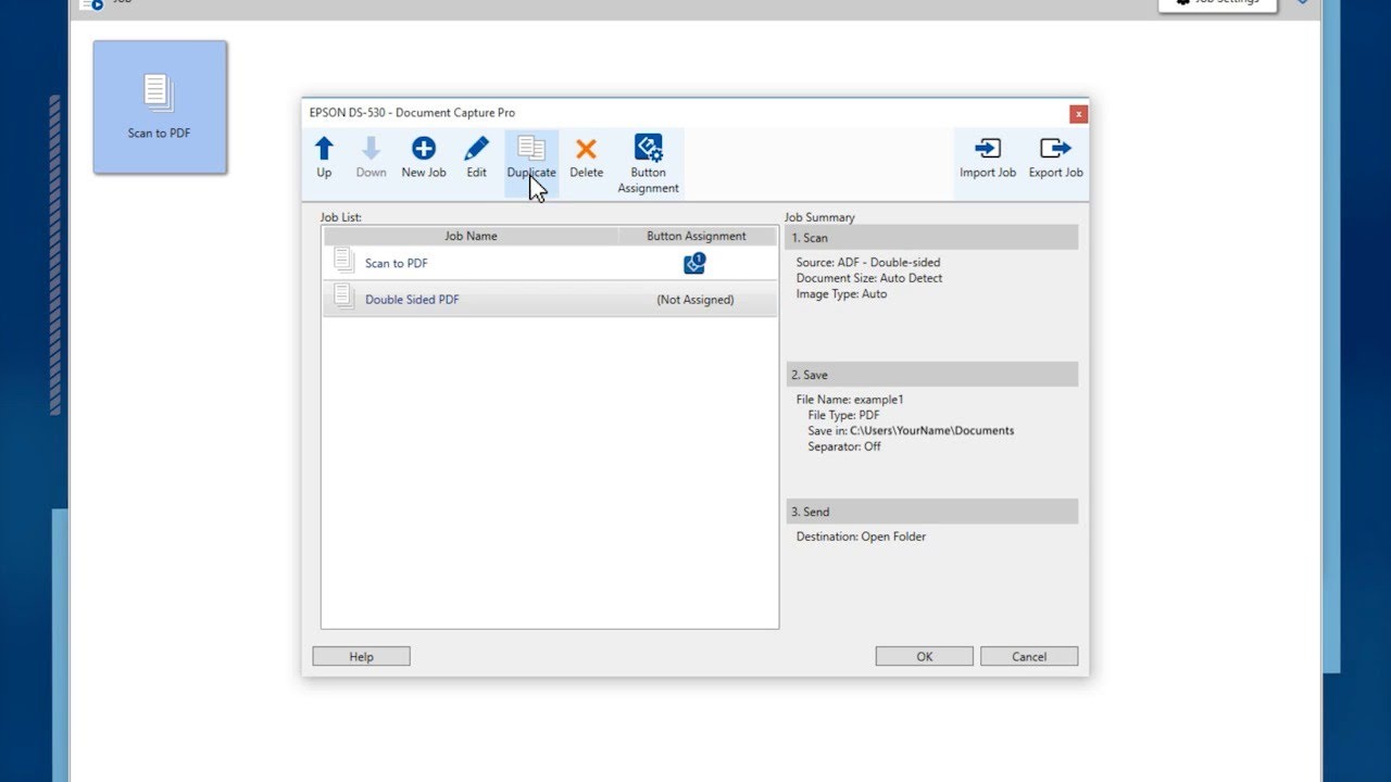 Epson Document Capture Pro: #5 Creating Scan Jobs and One Touch Job Scanning