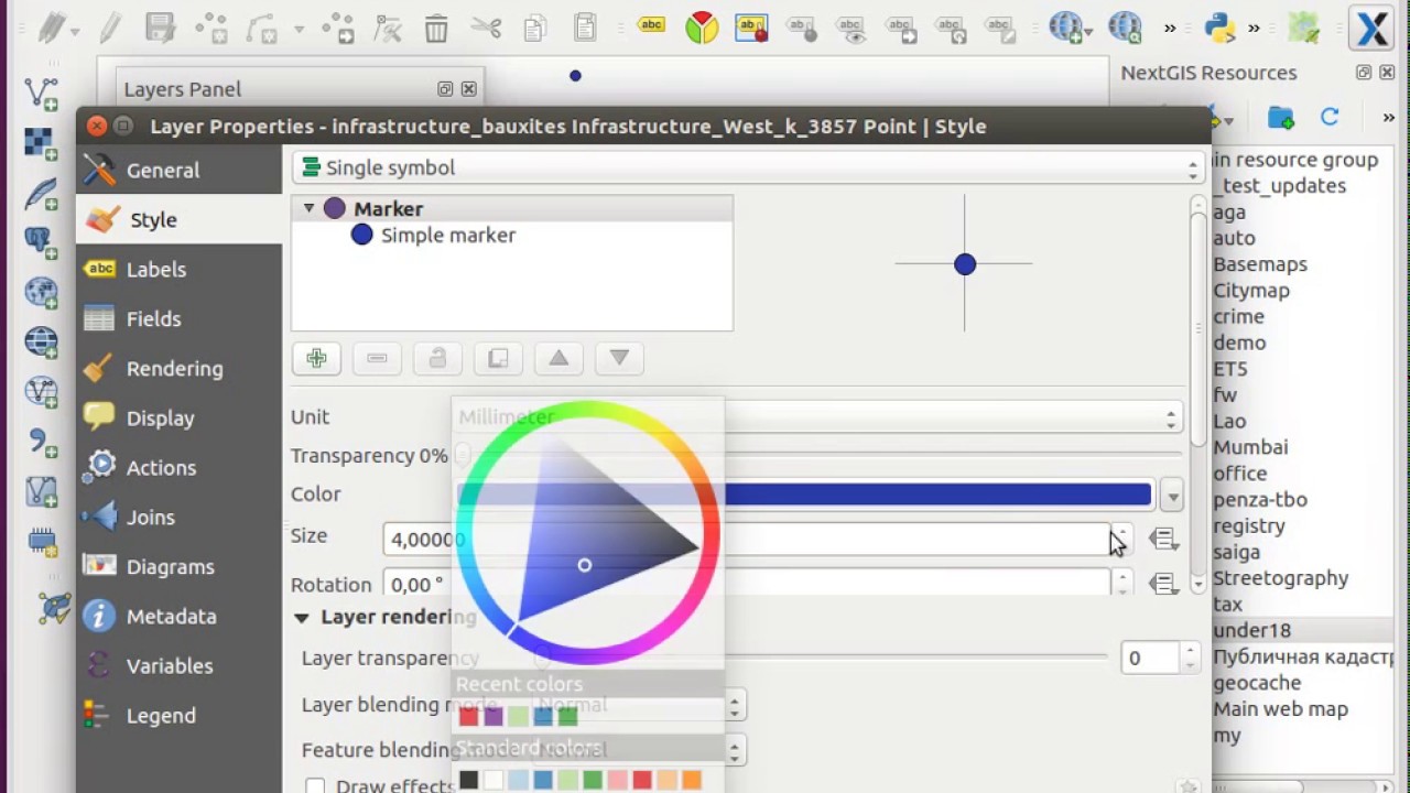 Upload a layer and create a Web map at nextgis.com