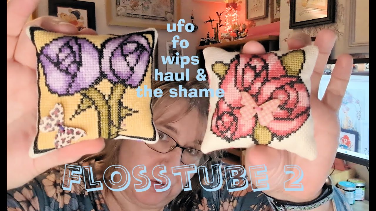 Flosstube 2. Wips, UFOs,  haul, grand tour of finishes & more #flosstube #crosstitching #wipparade