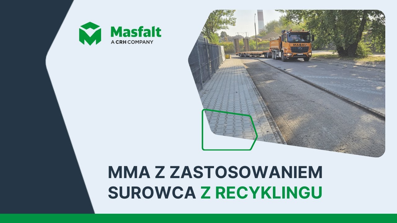 Innowacyjna nawierzchnia z zastosowaniem surowca z recyklingu, wbudowana w technologii WMA.